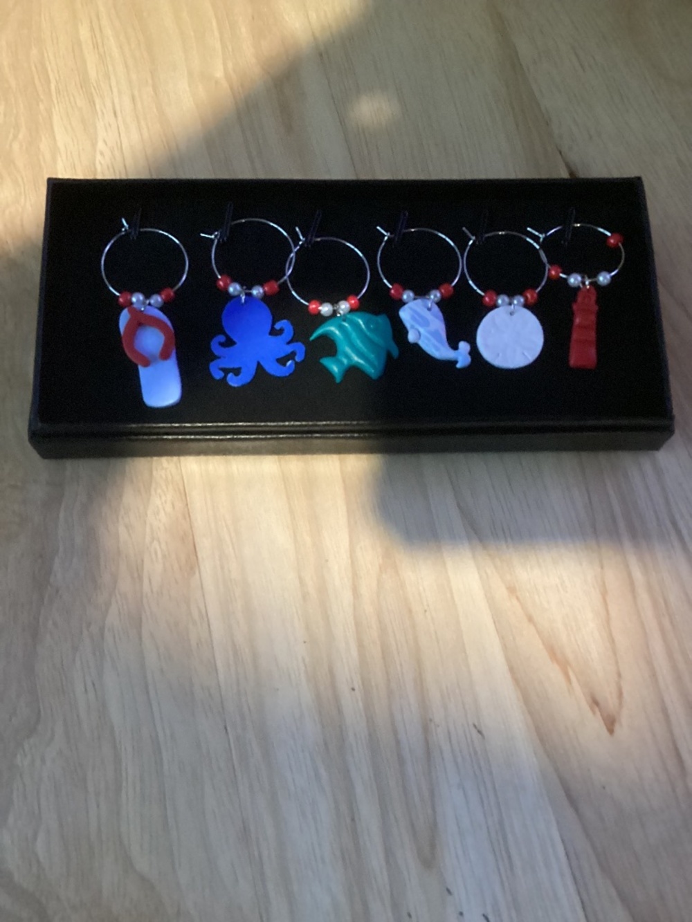 Handcrafted “Multi-Color” Beach Themed Beverage Charms